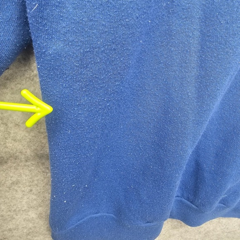 Vintage 80s Raglan Sweatshirt Medium Blue I Touch The Future I Teach JERZEES USA - Picture 12 of 16
